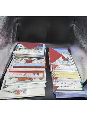 50 VTG Holiday Greeting Cards Set Decorative Envelopes Asst. 80’s/90’s designs